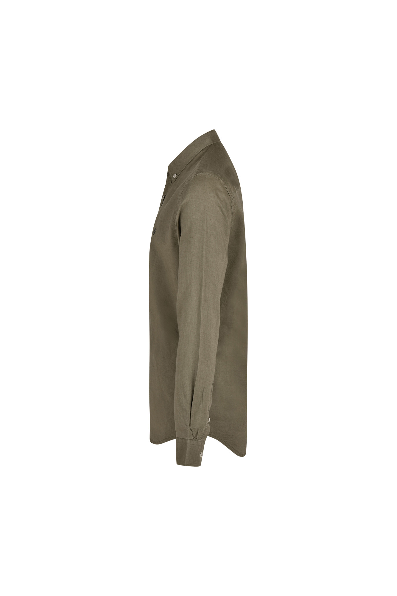 پیراهن آستین بلند یقه دار لینن