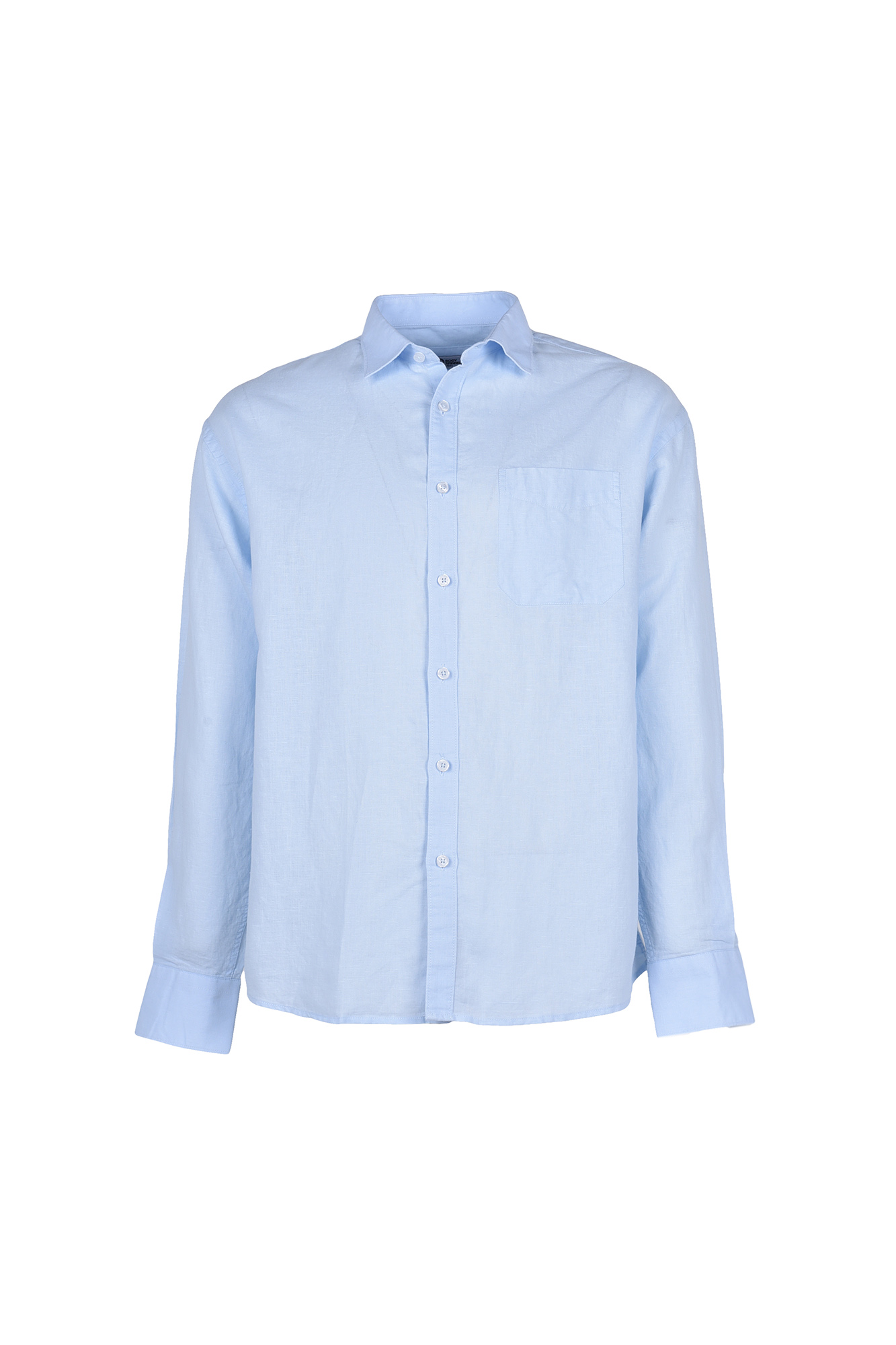 پیراهن آستین بلند یقه دار لینن