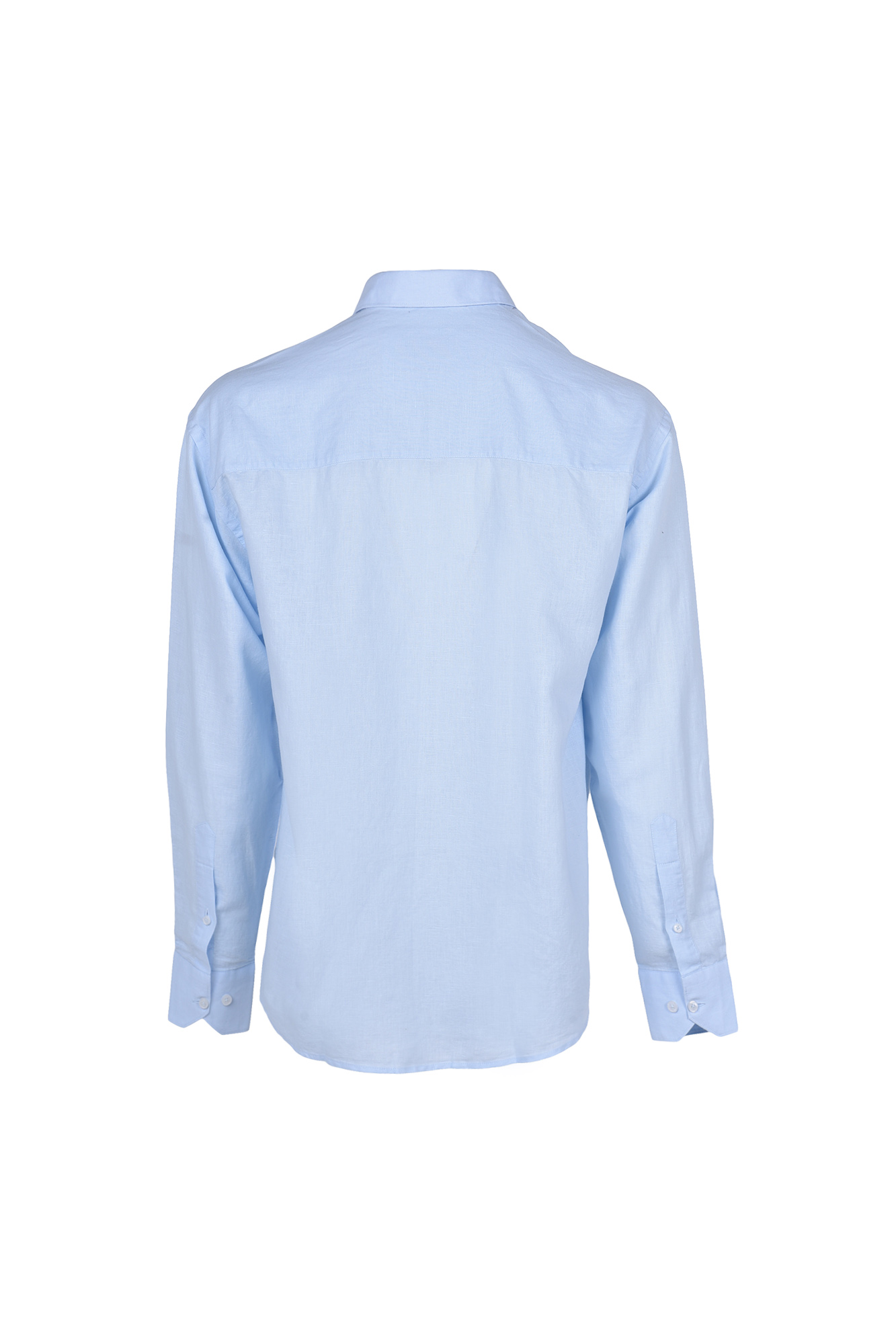 پیراهن آستین بلند یقه دار لینن