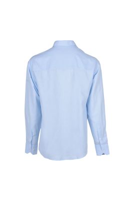 پیراهن آستین بلند یقه دار لینن