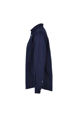 پیراهن آستین بلند یقه دار لینن