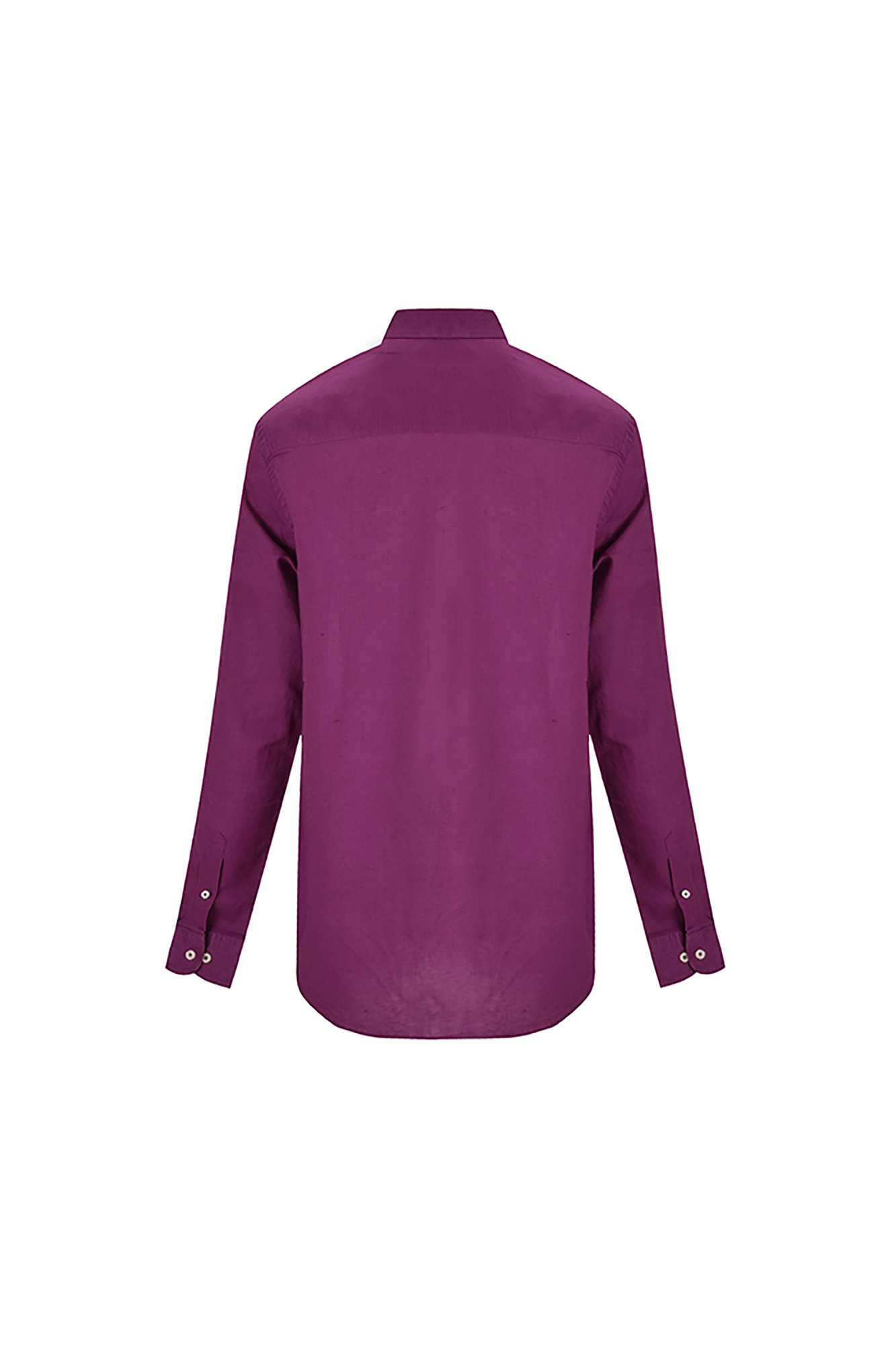 پیراهن آستین بلند یقه دار لینن