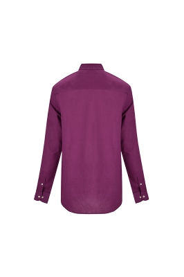 پیراهن آستین بلند یقه دار لینن