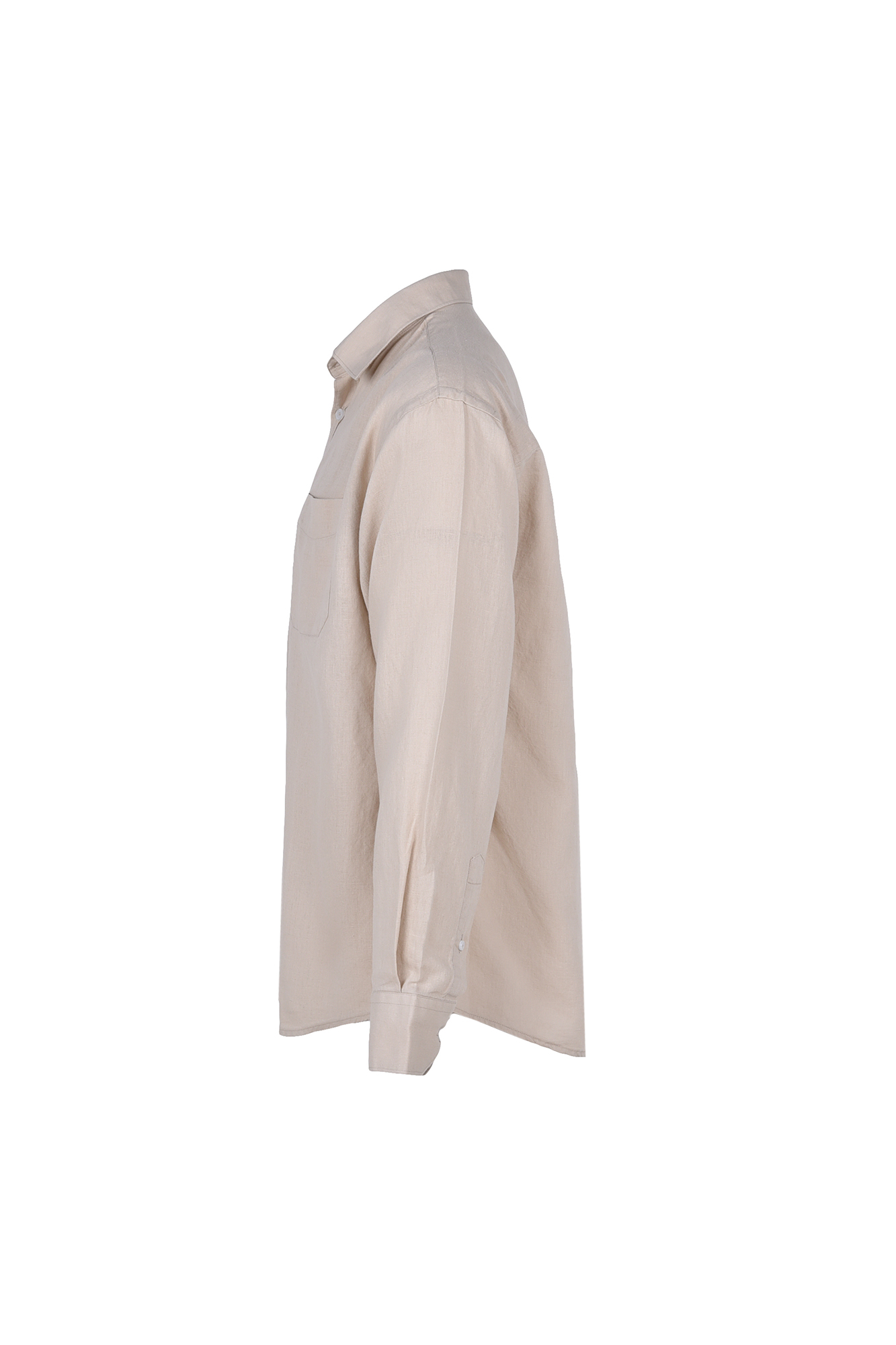 پیراهن آستین بلند یقه دار لینن