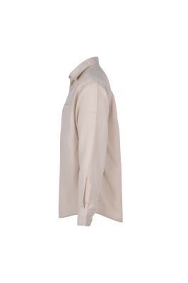 پیراهن آستین بلند یقه دار لینن