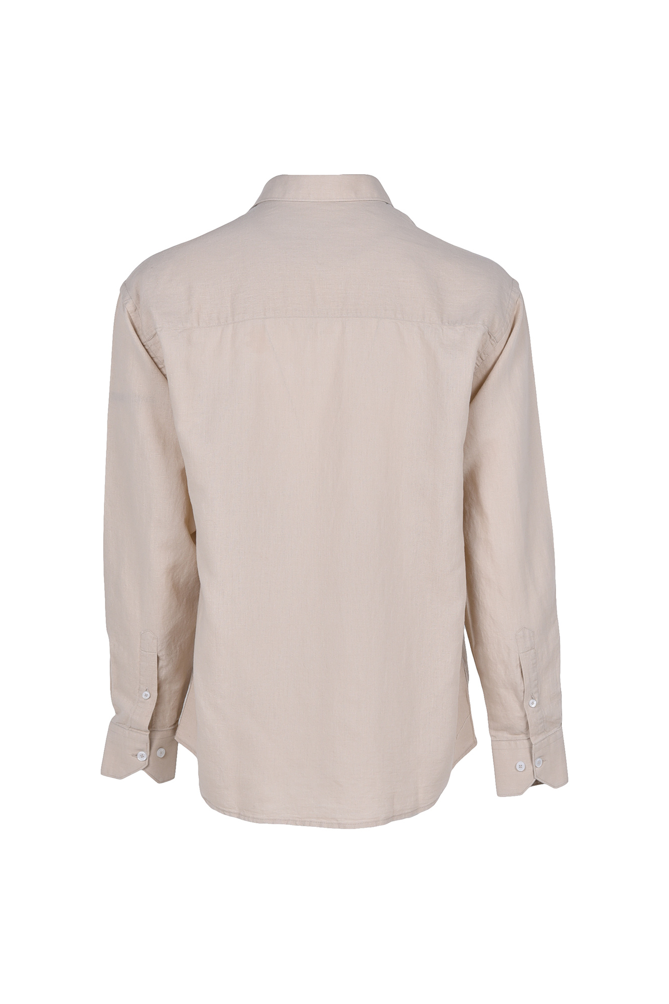 پیراهن آستین بلند یقه دار لینن