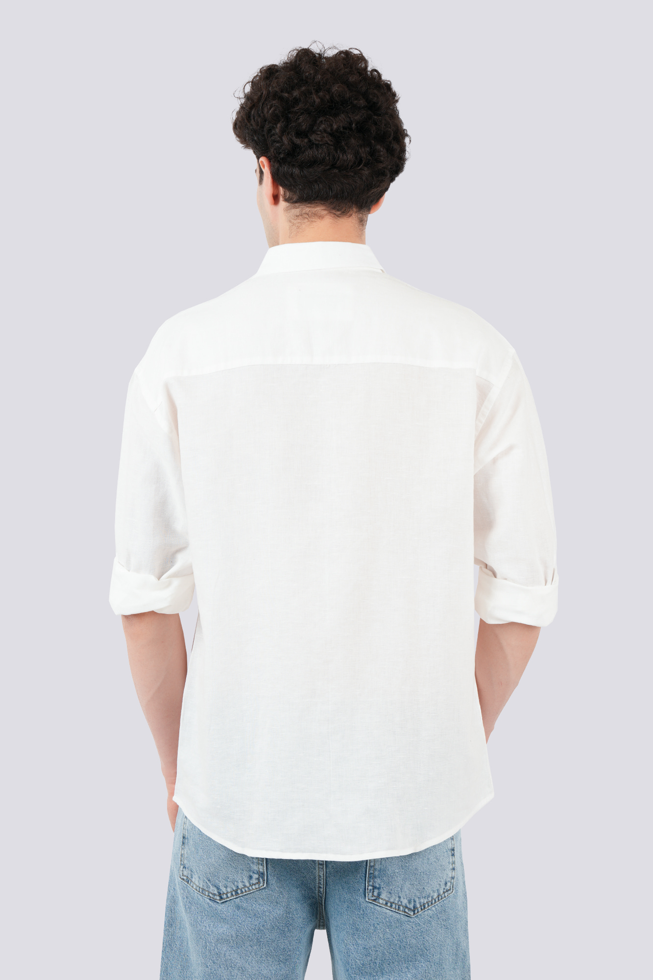 پیراهن آستین بلند یقه دار لینین