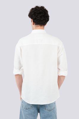 پیراهن آستین بلند یقه دار لینین