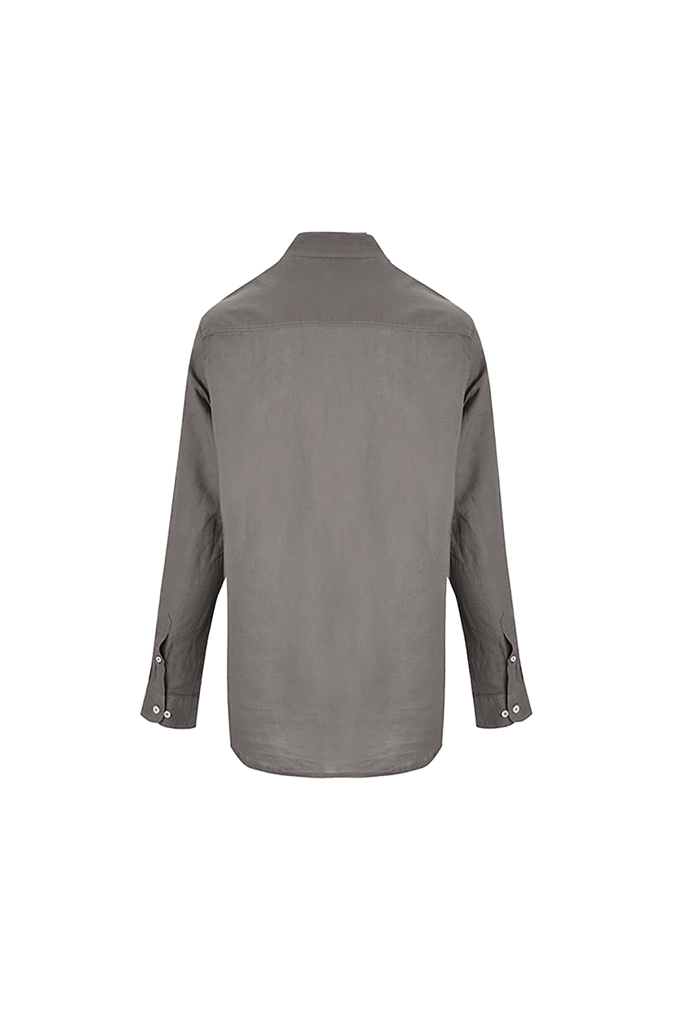 پیراهن آستین بلند یقه دار لینن