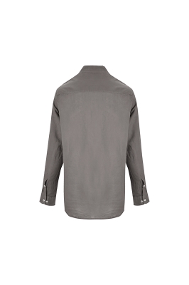 پیراهن آستین بلند یقه دار لینن