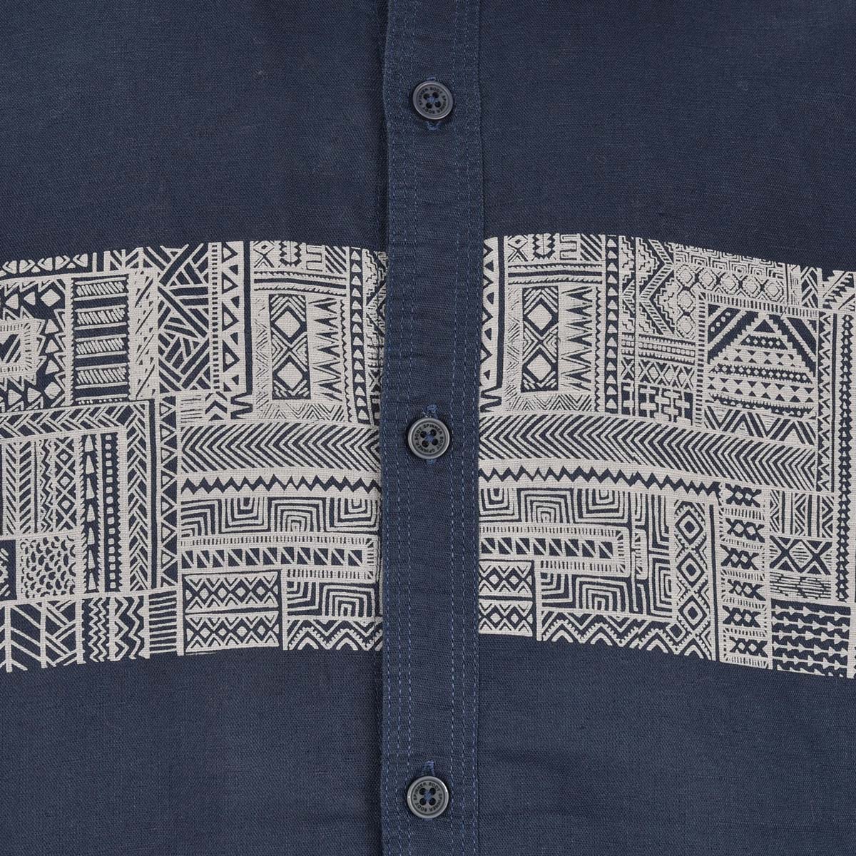 پیراهن آستین بلند لینن چاپی