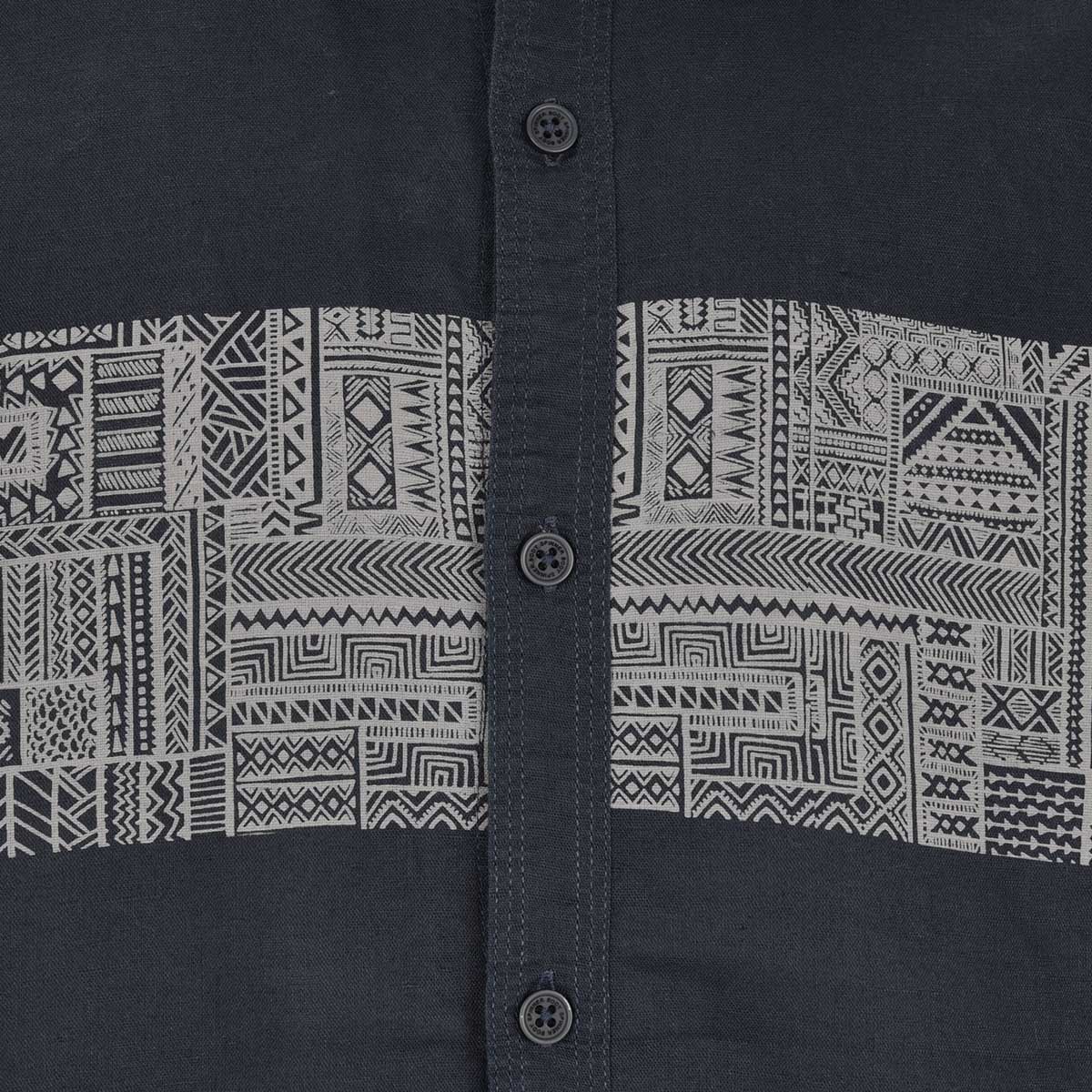 پیراهن آستین بلند لینن چاپی