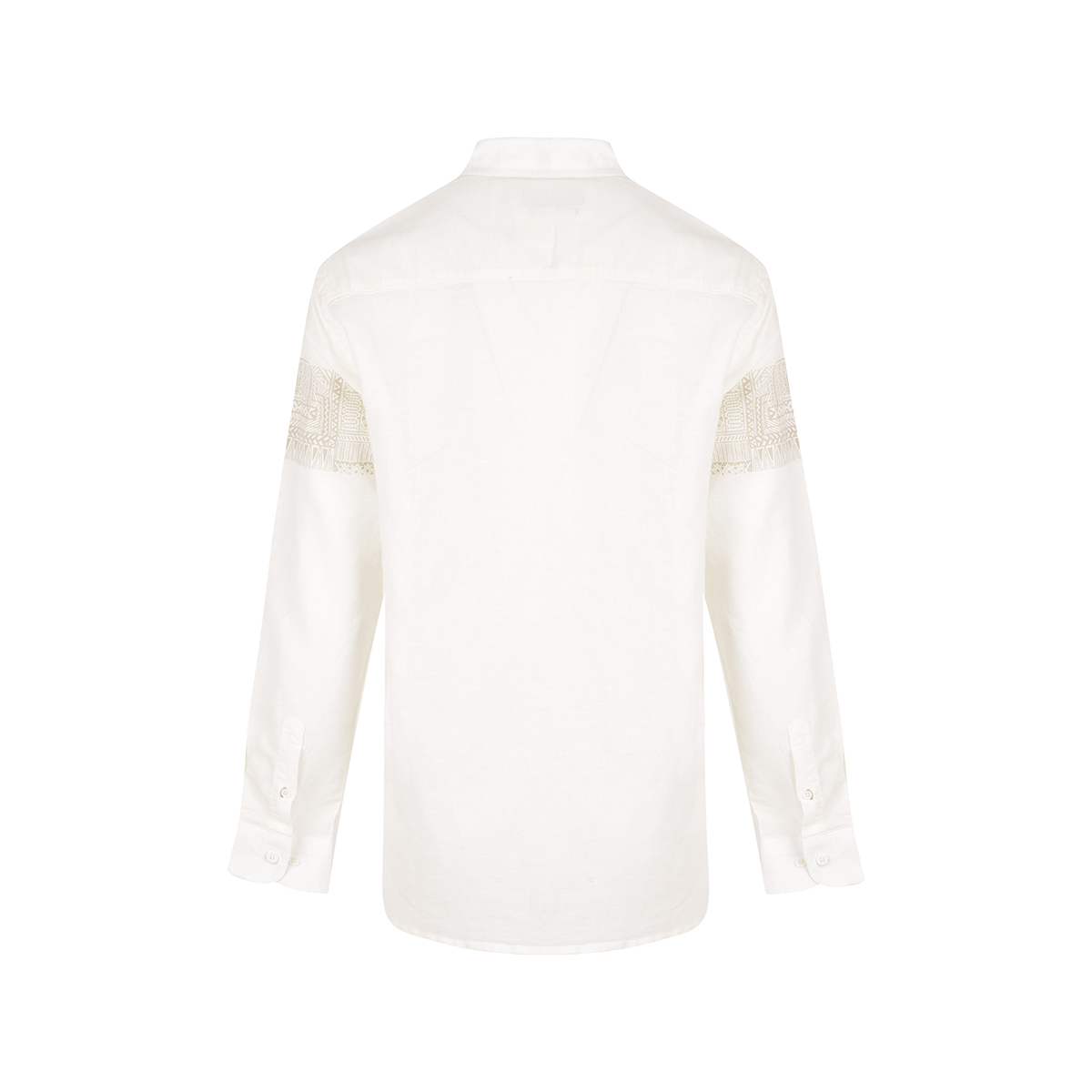 پیراهن آستین بلند لینن چاپی