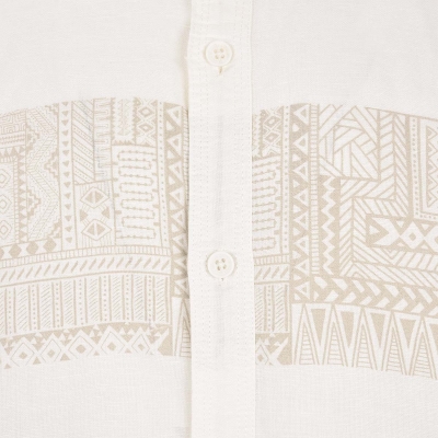 پیراهن آستین بلند لینن چاپی