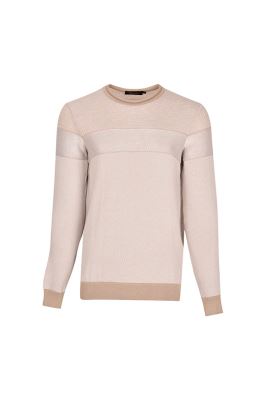 بافت یقه گرد ژاکارد ترکیبی