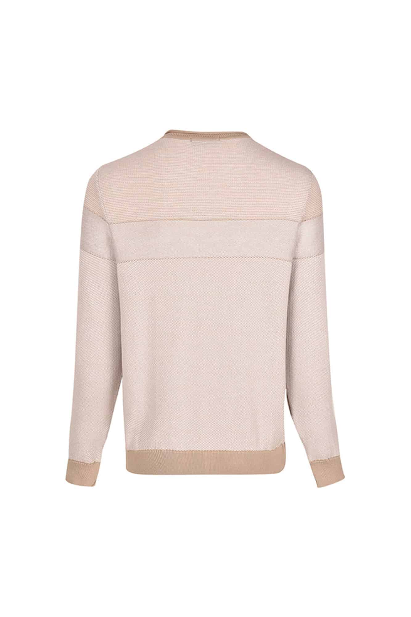 بافت یقه گرد ژاکارد ترکیبی