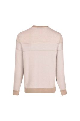 بافت یقه گرد ژاکارد ترکیبی