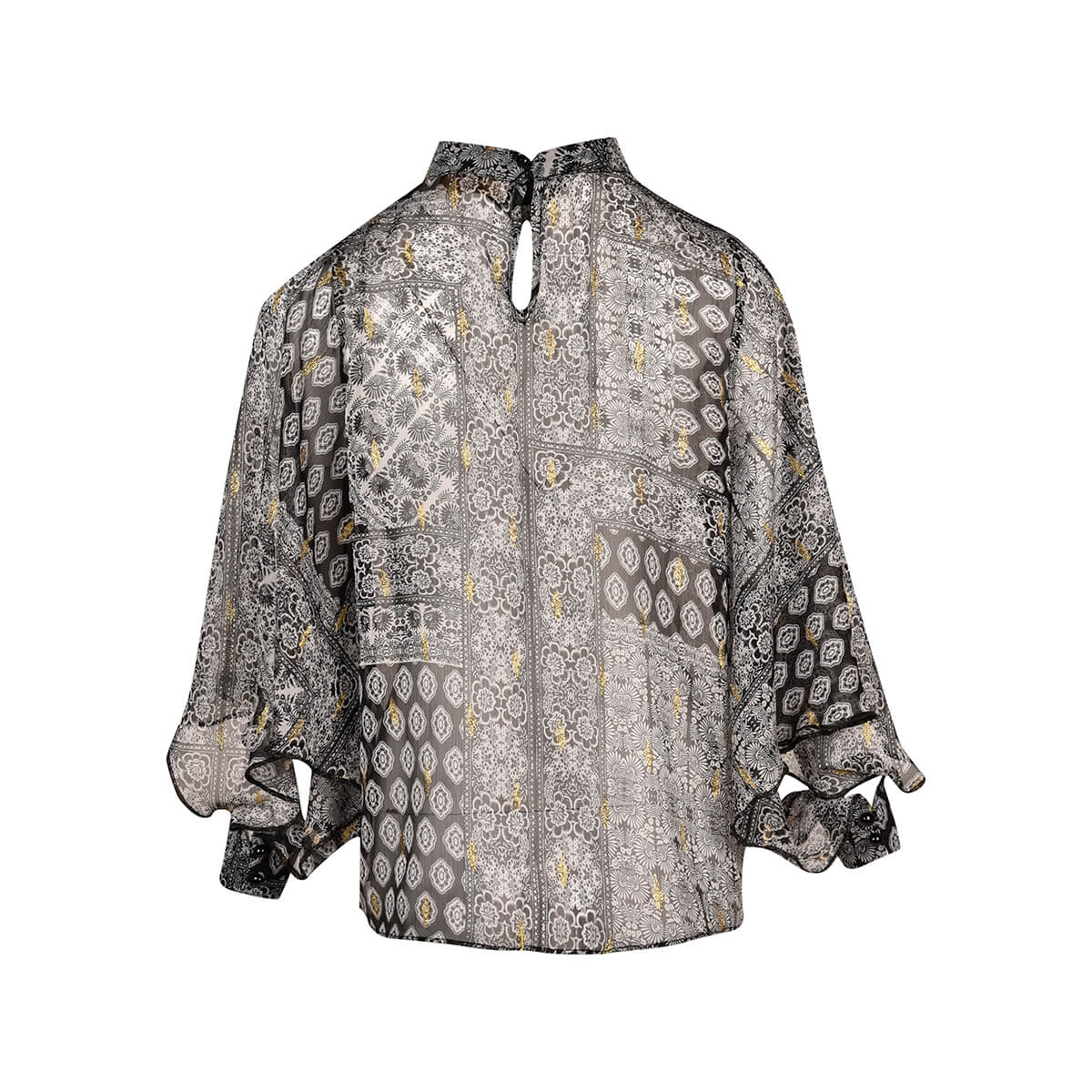 بلوز زنانه حریر آستین خالی شده