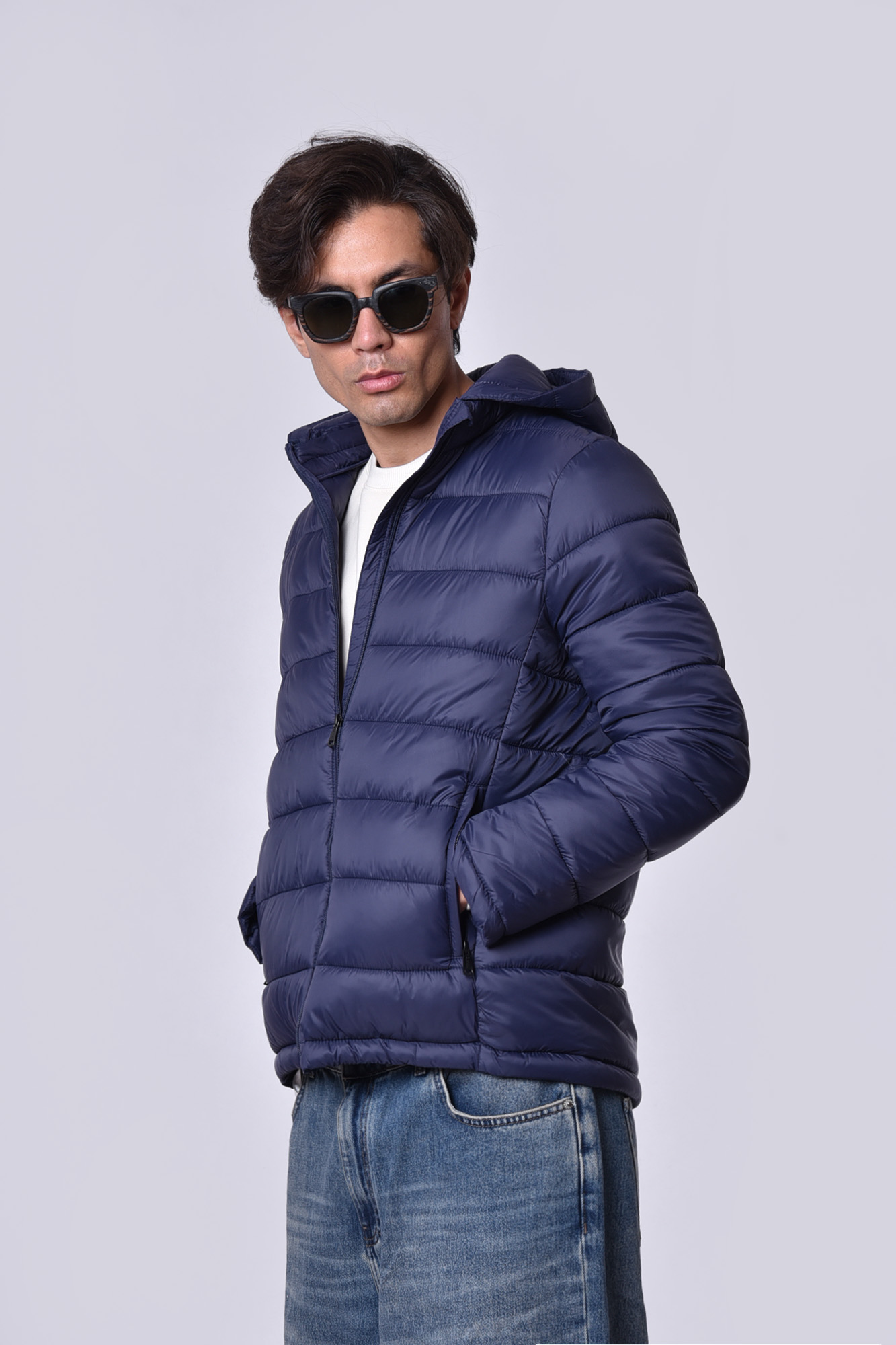 کاپشن کوتاه کلاه دار