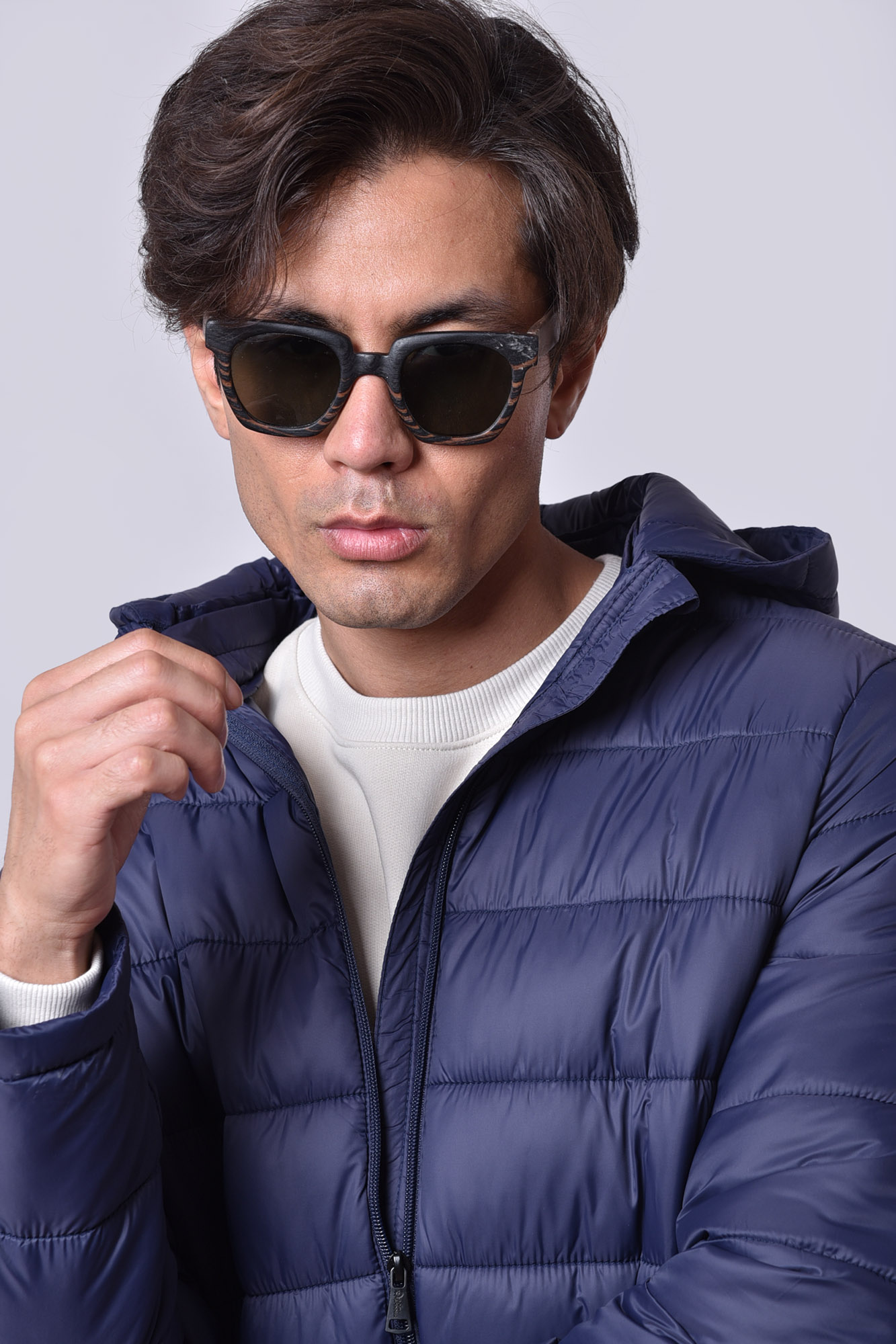 کاپشن کوتاه کلاه دار