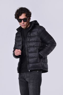 کاپشن کوتاه کلاهدار