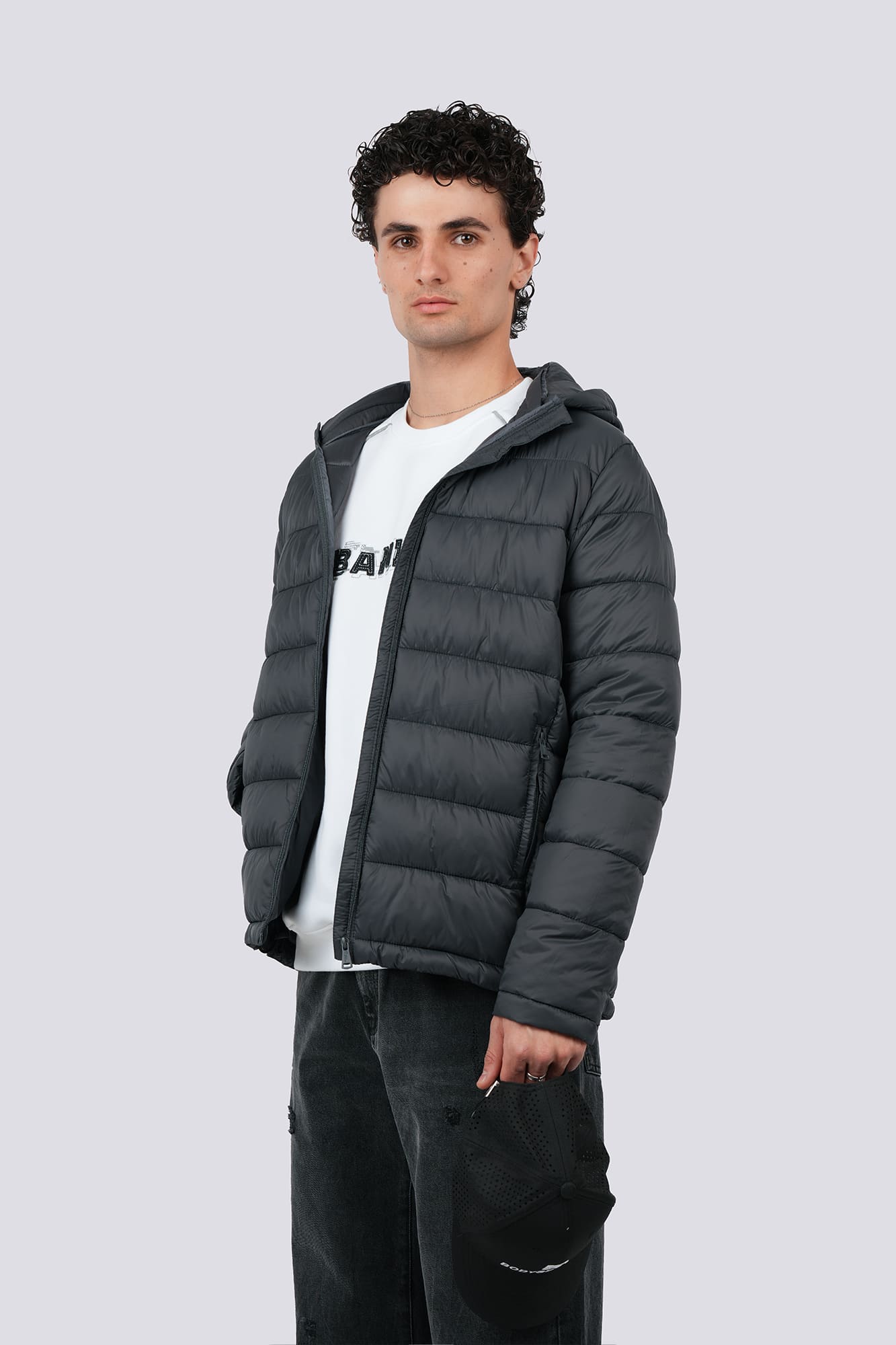 کاپشن کوتاه کلاهدار