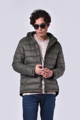 کاپشن کوتاه کلاهدار