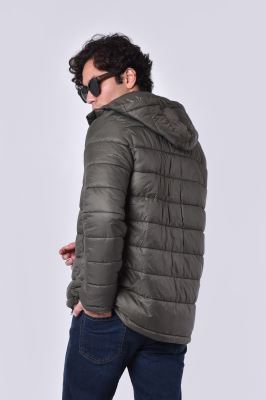 کاپشن کوتاه کلاهدار