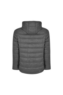 کاپشن کوتاه کلاهدار بادی تمام دوخت افقی آسترنارنگ