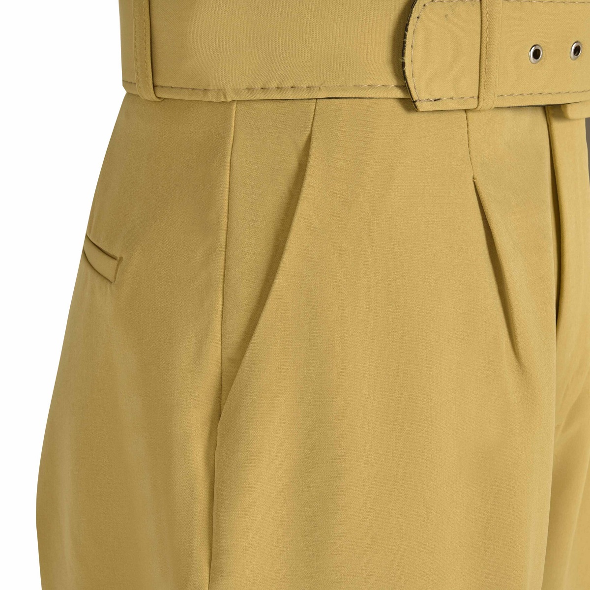 شلوار تک پیلی کمربند دار