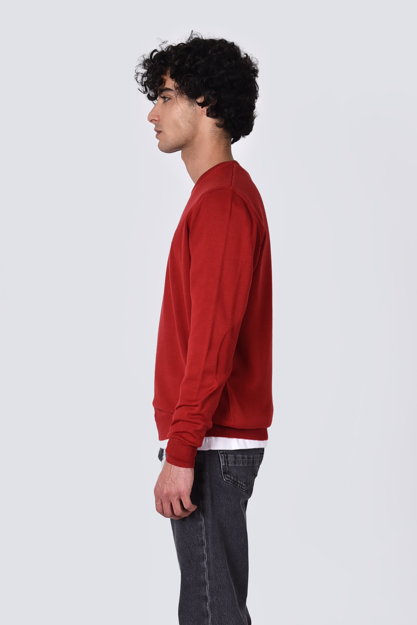 بافت یقه گرد ساده