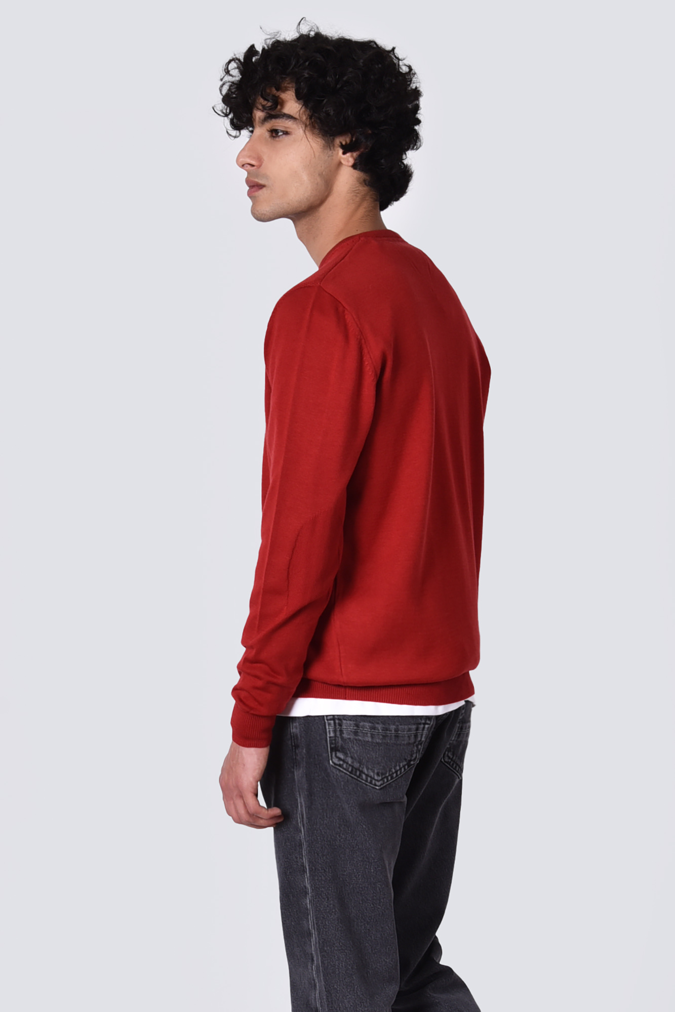 بافت یقه گرد ساده