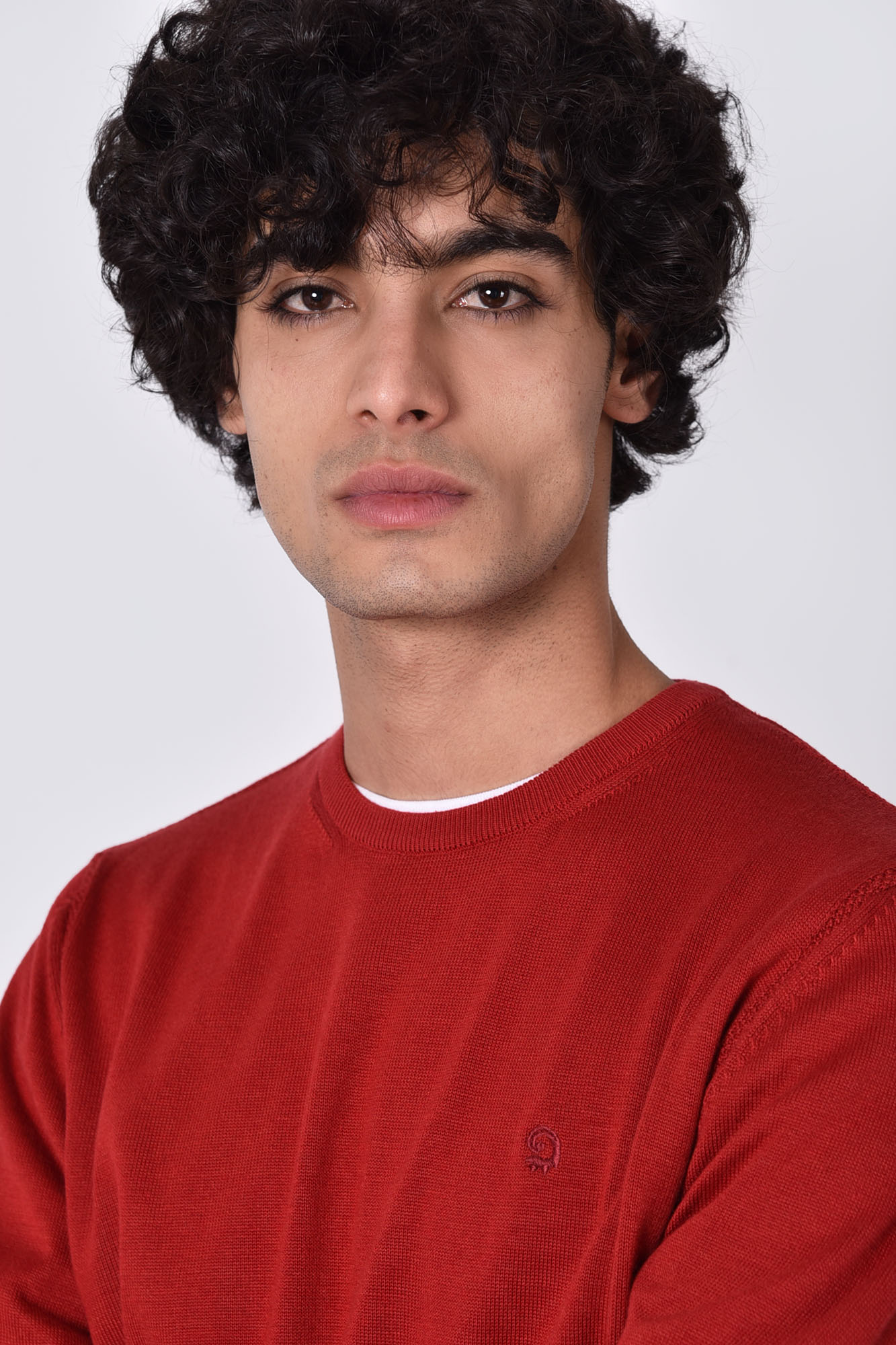 بافت یقه گرد ساده