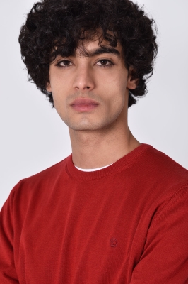 بافت یقه گرد ساده