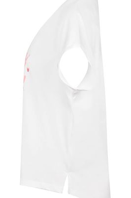 تی شرت یقه گرد چاپی زنانه