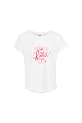 تی شرت یقه گرد چاپی زنانه