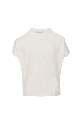 تی شرت زنانه یقه گرد اسلپ