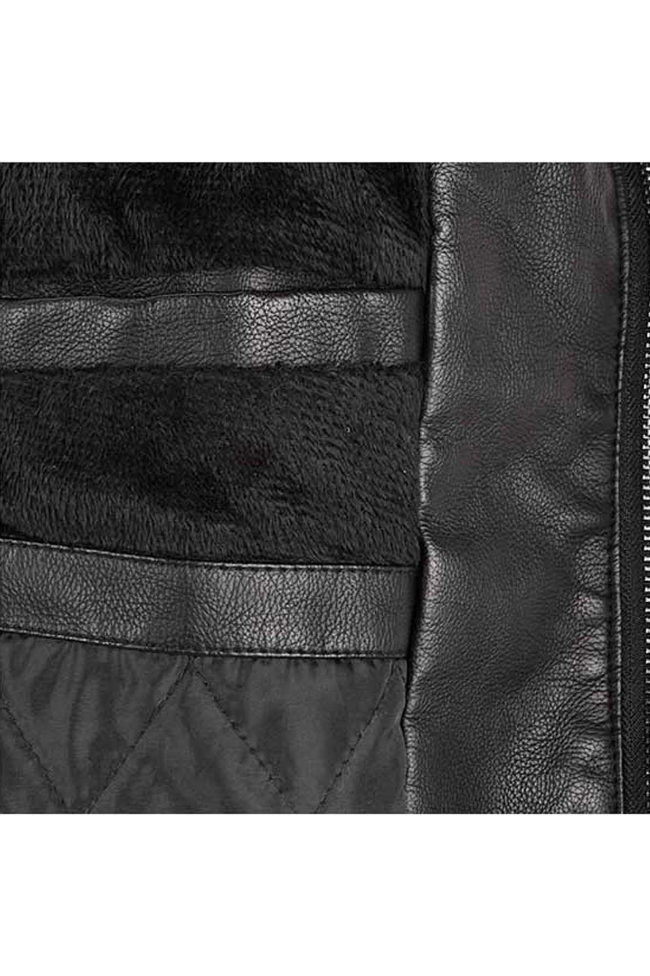 کاپشن چرم چهار جیب