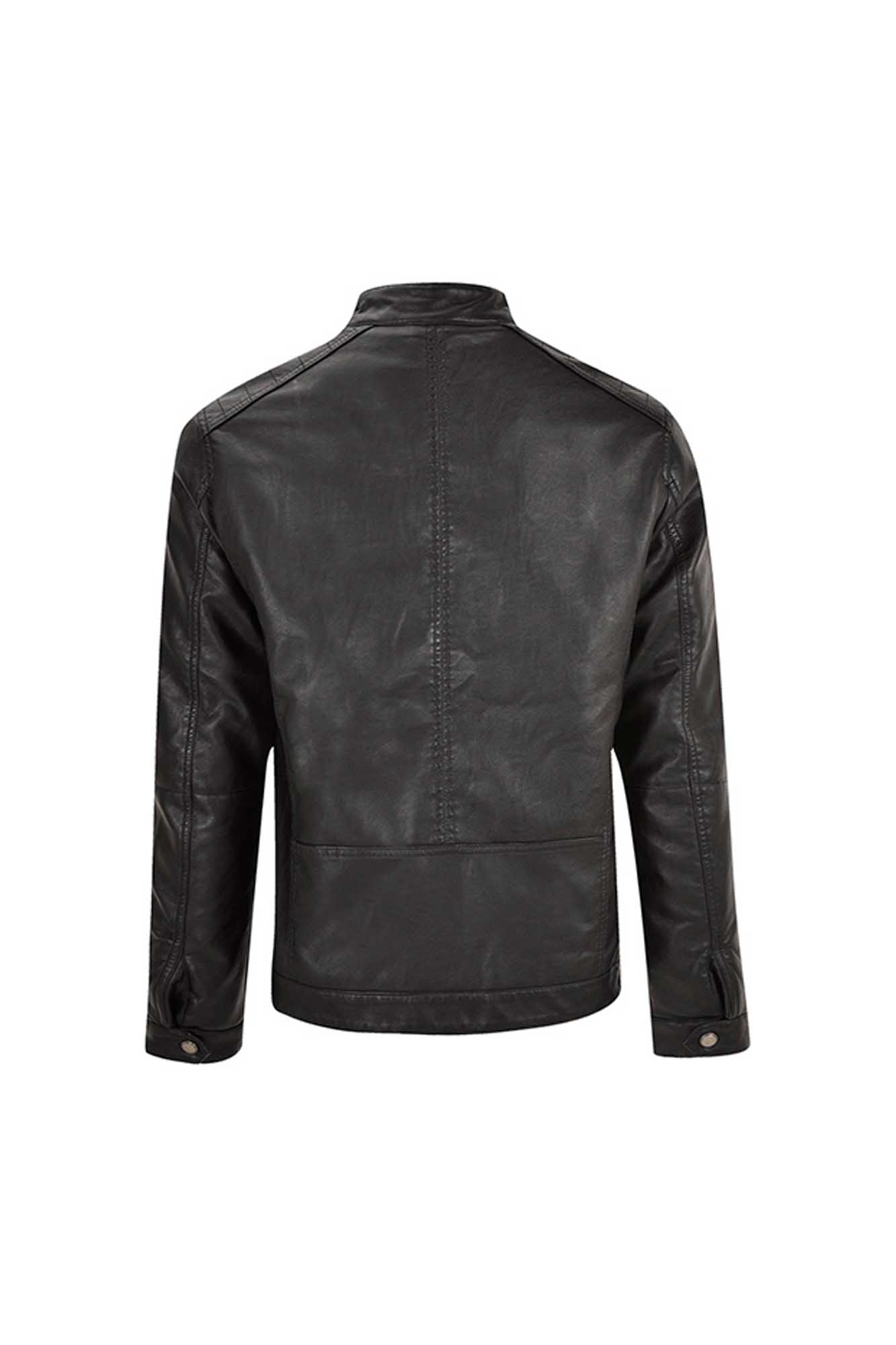 کاپشن چرم چهار جیب