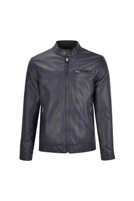 کاپشن چرم دوجیب زیپدار