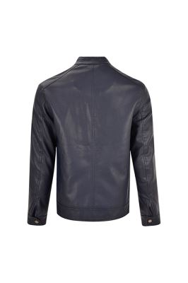 کاپشن چرم دوجیب زیپدار