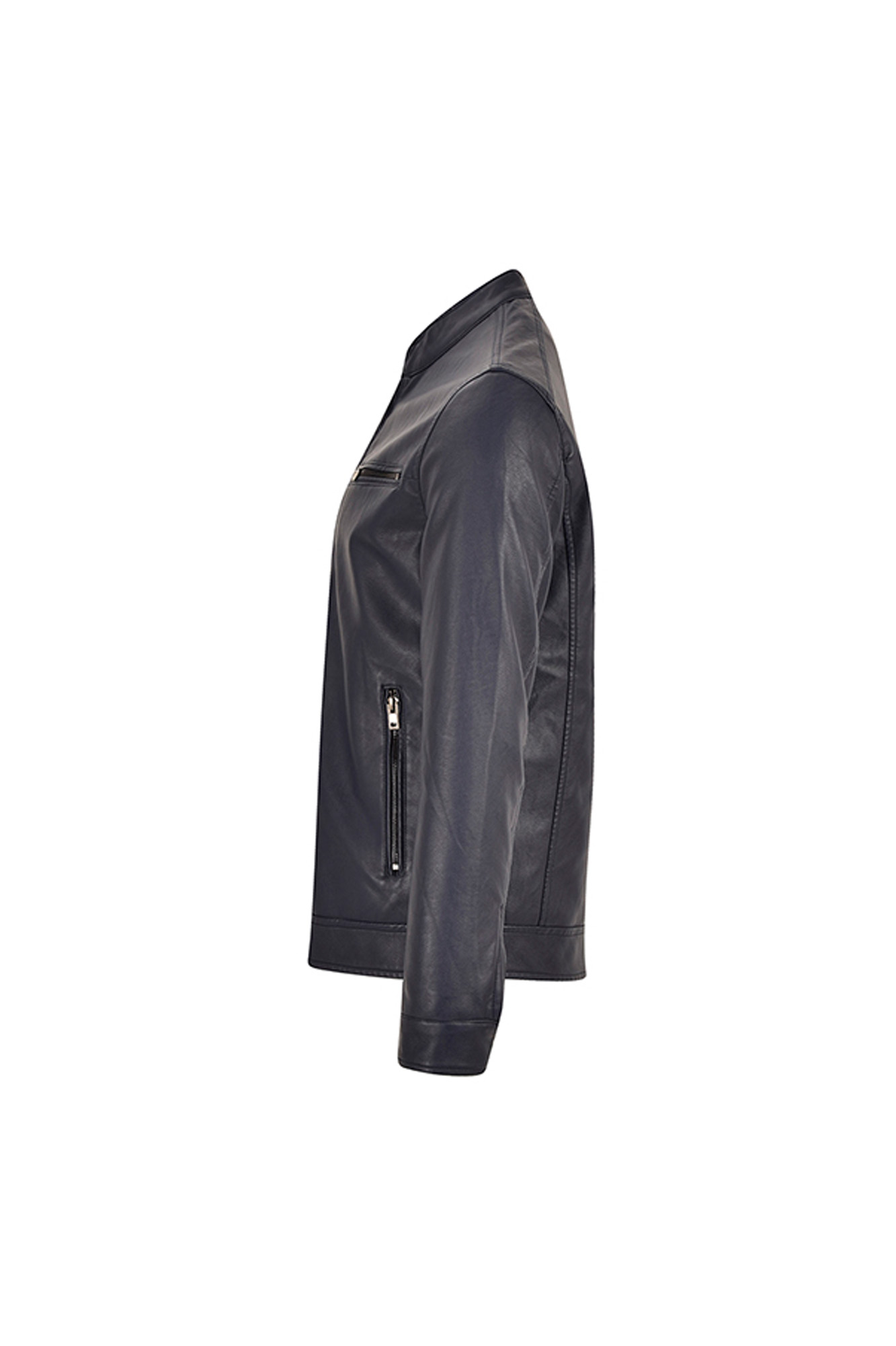 کاپشن چرم دوجیب زیپدار