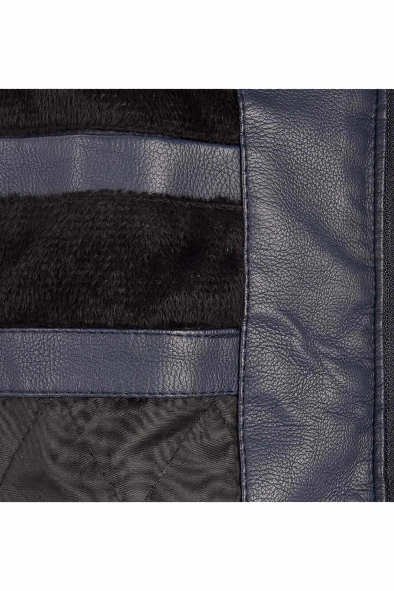 کاپشن چرم دوجیب زیپدار