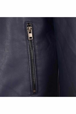 کاپشن چرم دوجیب زیپدار