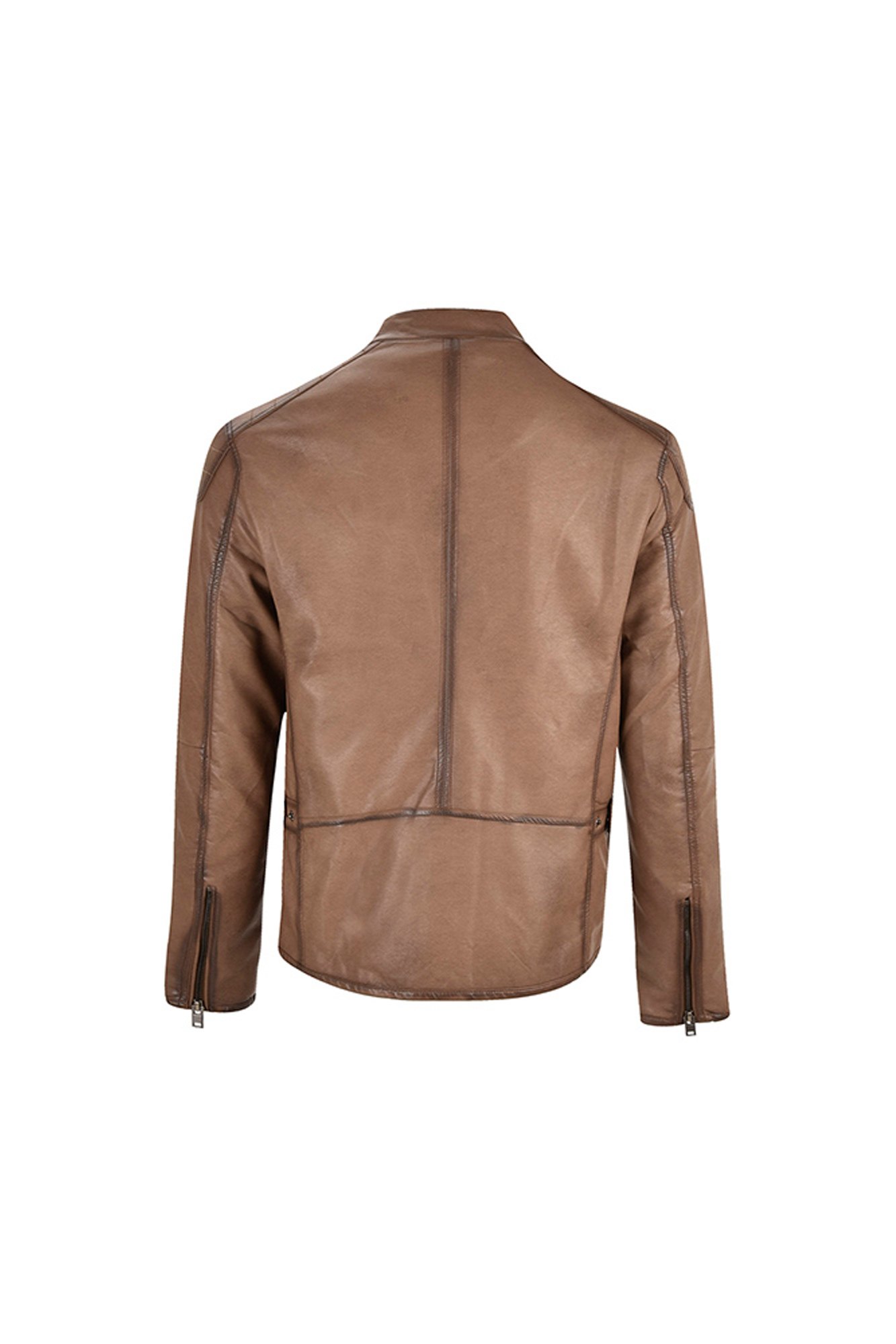 کاپشن چرم سرشانه دوخت پیش جیبدار