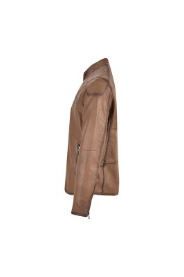 کاپشن چرم سرشانه دوخت پیش جیبدار