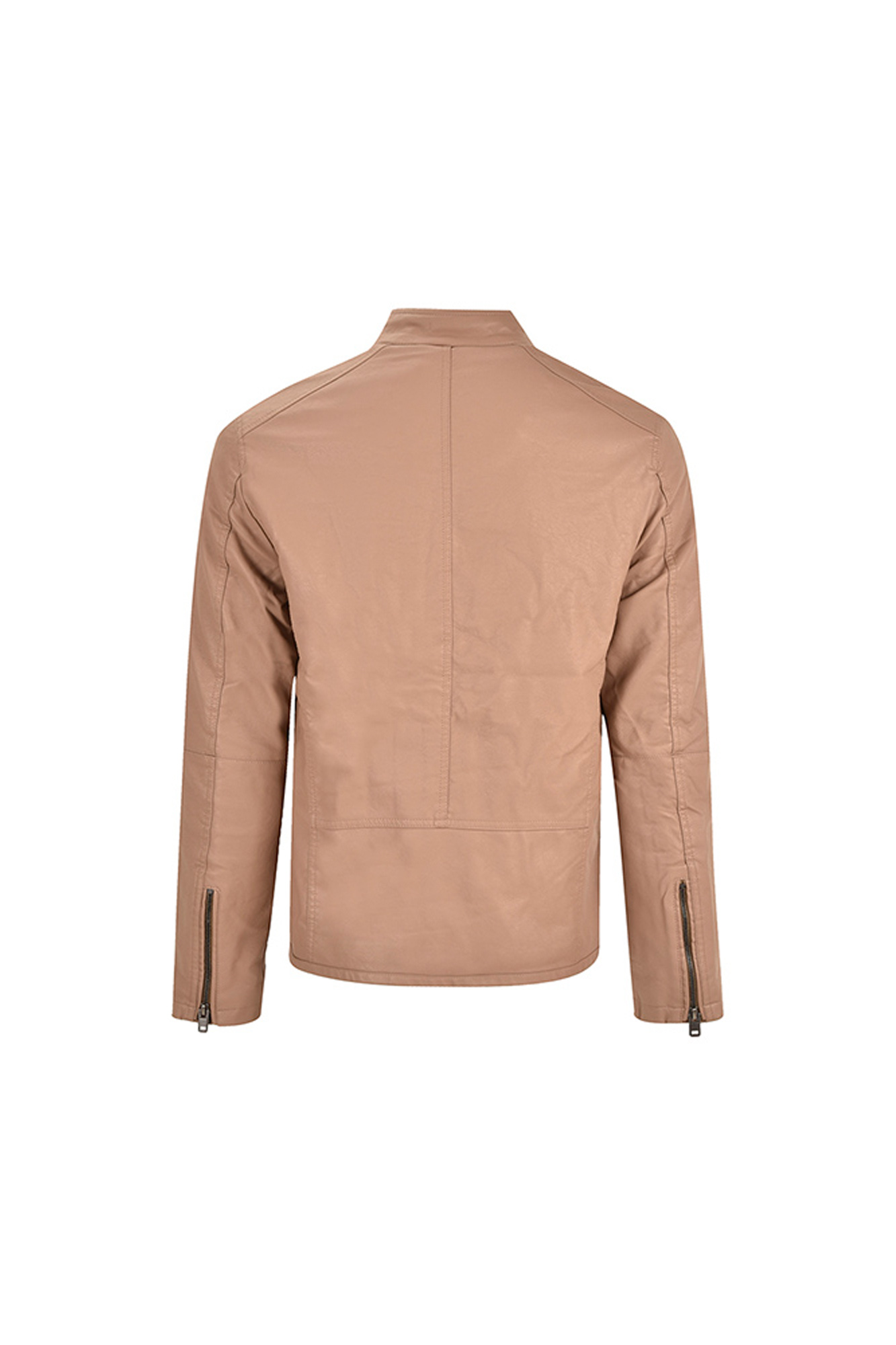 کاپشن چرم آستین زیپ دار