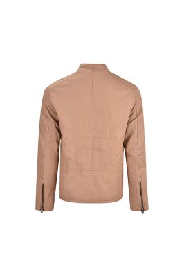 کاپشن چرم آستین زیپ دار