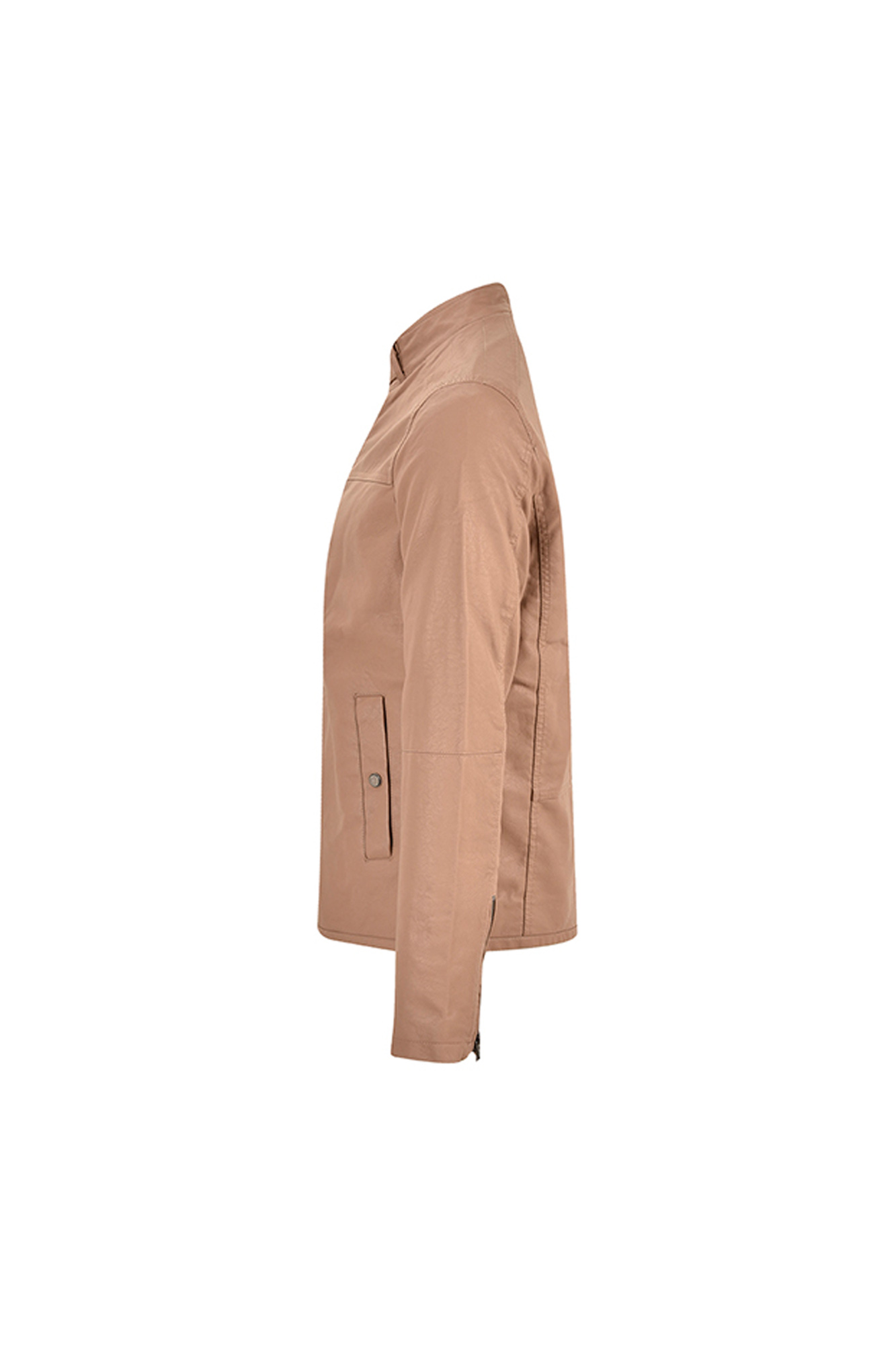 کاپشن چرم آستین زیپ دار