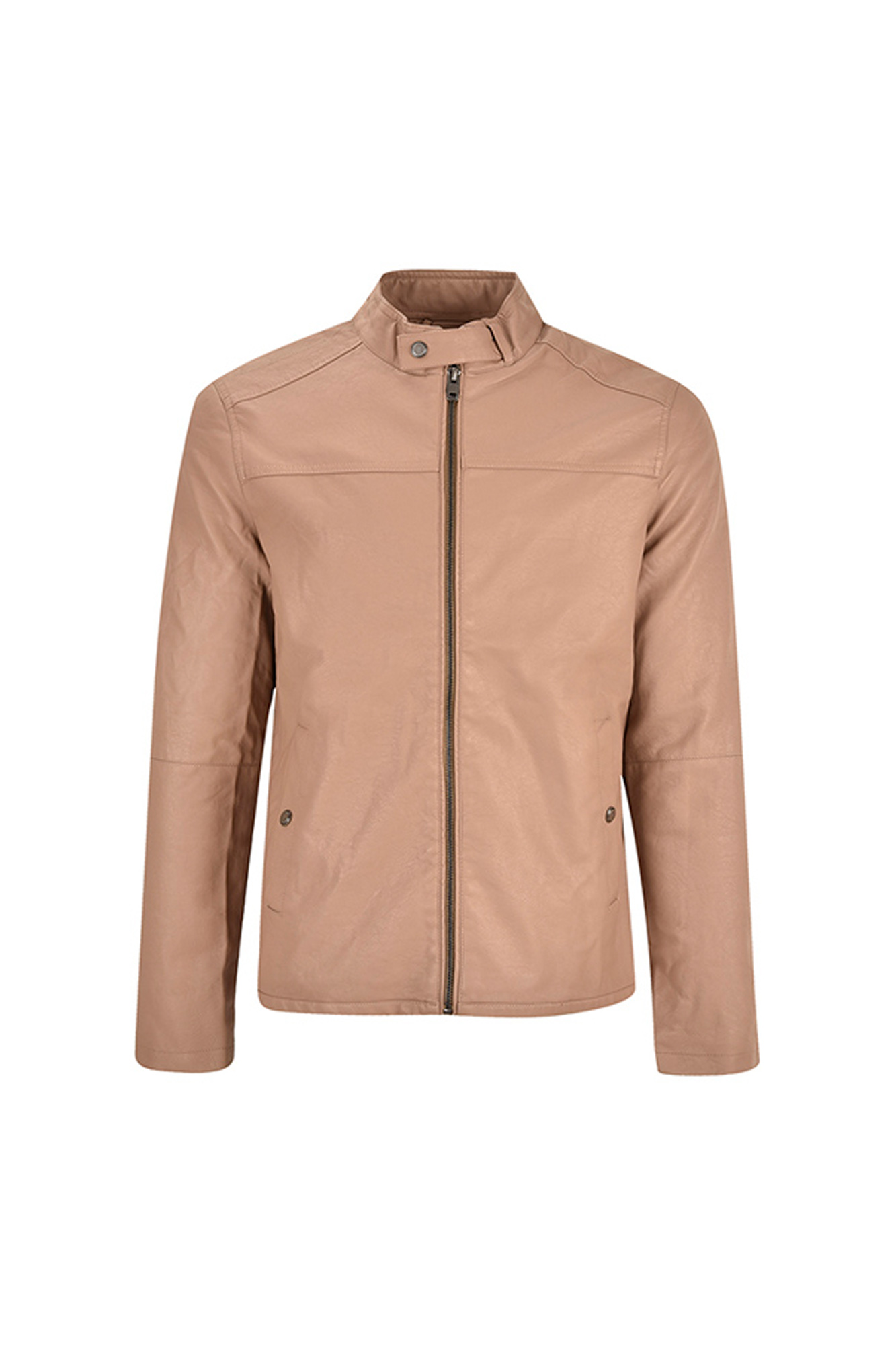 کاپشن چرم آستین زیپ دار